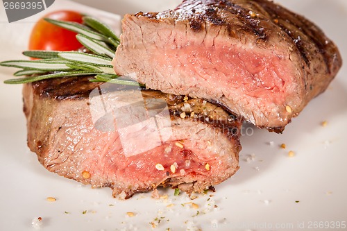 Image of Succulent medium rare beef steak