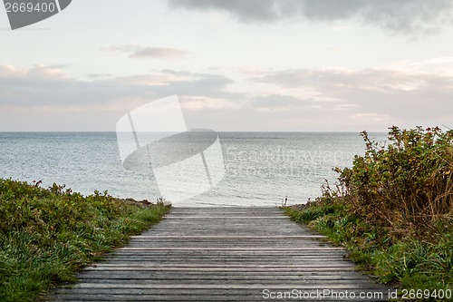 Image of Bridge or pier across an expanse of sea