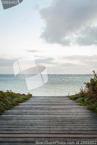 Image of Bridge or pier across an expanse of sea