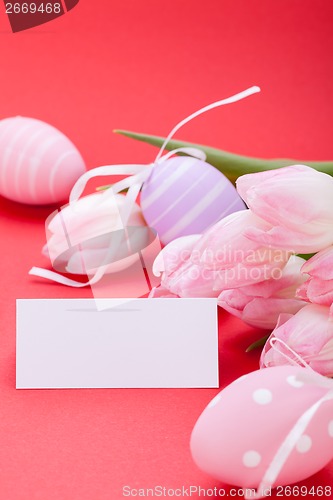 Image of beautiful easter egg decoration colorfull eggs seasonal pastel 