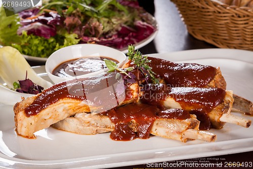 Image of Delicious grilled pork ribs