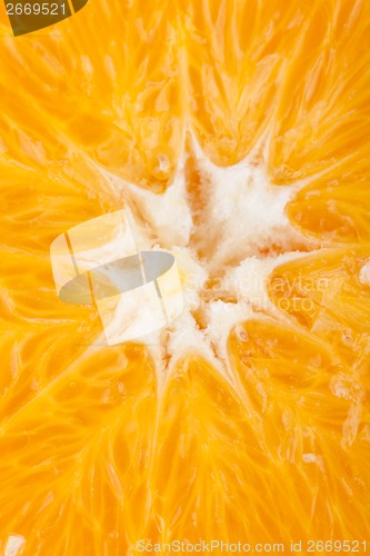 Image of Fresh orange halved to show the pulp