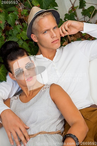 Image of Elegant trendy young couple