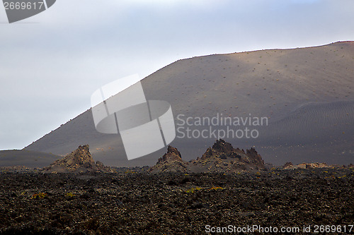 Image of volcanic stone  volcanes lanzarote    timanfaya  rock    summer 