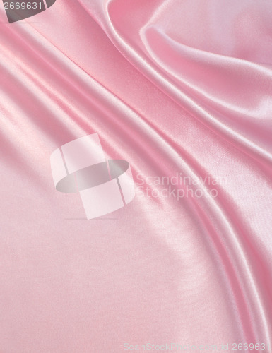 Image of Smooth elegant pink silk as background 