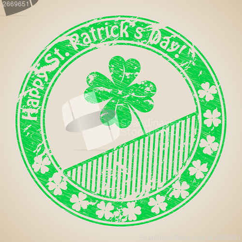 Image of St Patrick's day stamp design