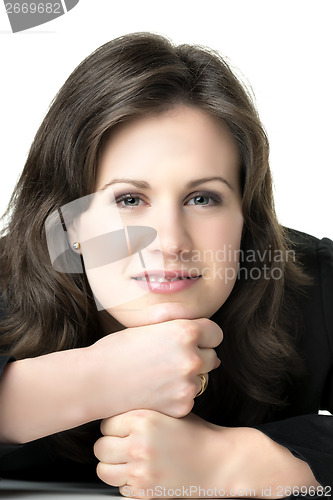 Image of Relaxed business woman