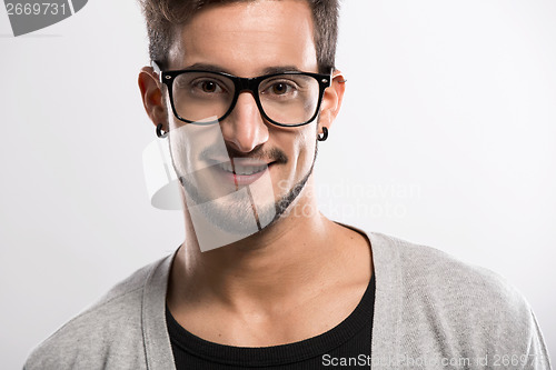 Image of Handsome young man with glasses