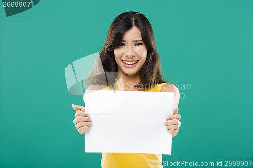 Image of Holding a blank paper