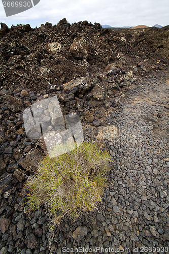 Image of stone volcanes lanzarote  volcanic timanfaya  sky  hill  