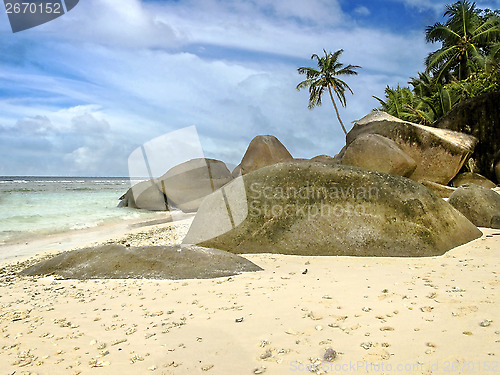 Image of Deserted  beach of tropical island