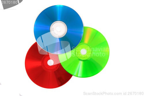 Image of CD or DVD as RGB color model