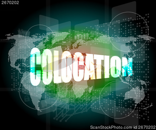 Image of colocation - media communication on the internet