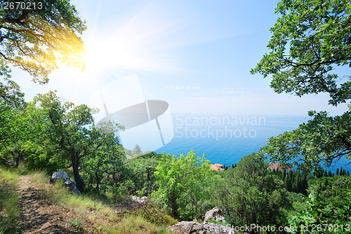 Image of Sun over sea