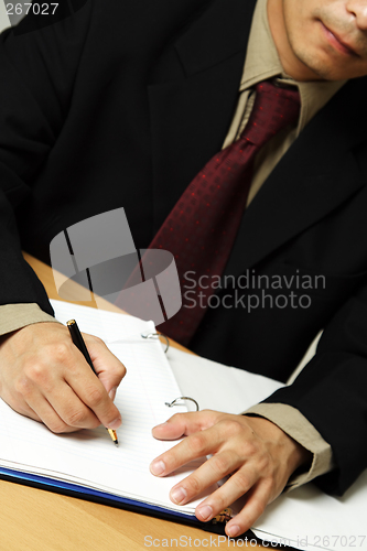 Image of Working businessman