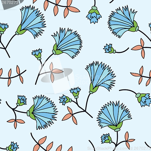 Image of cornflower seamless