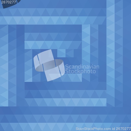 Image of Abstract background of blue triangles