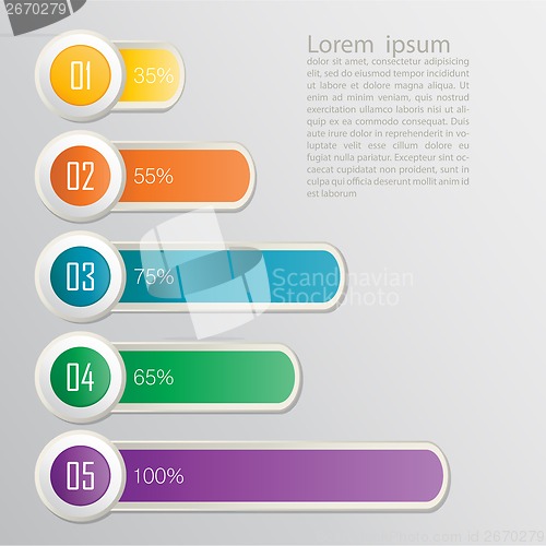 Image of Set of ribbons. Infographic design