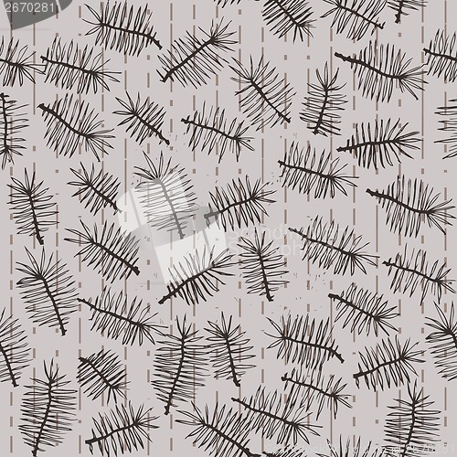 Image of fir branches seamless pattern