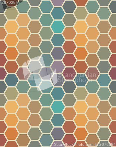 Image of Colored seamless hexagon texture