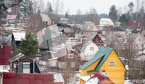 Image of suburb dacha settlement in Russia