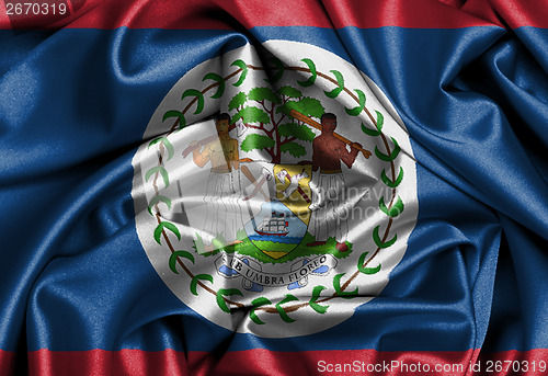 Image of Satin flag, three dimensional render