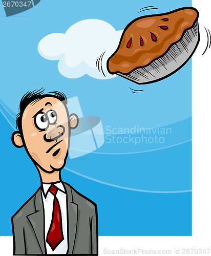 Image of pie in the sky saying cartoon