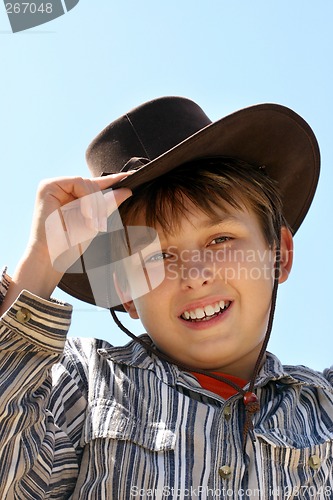 Image of Portrait of smiling farm boy