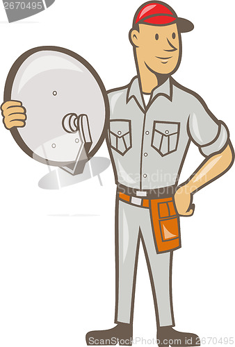 Image of Cable TV Installer Guy Standing