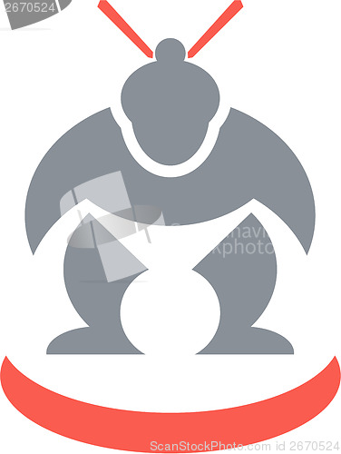 Image of Japanese Sumo Wrestler Front