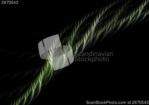 Image of Dark green fractal, looks like rope