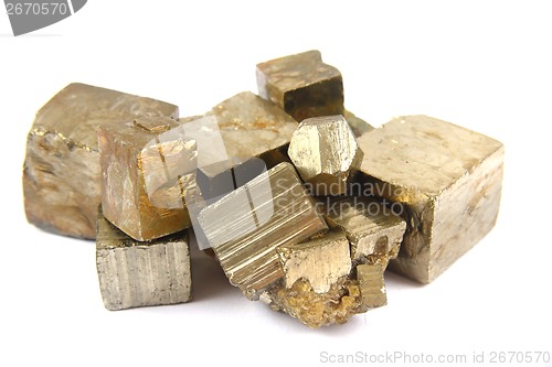 Image of gold (pyrite mineral) isolated 