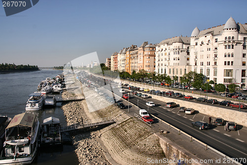 Image of Danube river and city streets