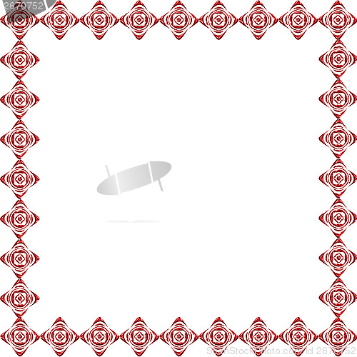 Image of frame from the red Ukrainian patterns