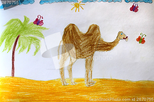 Image of Children's drawing of camel