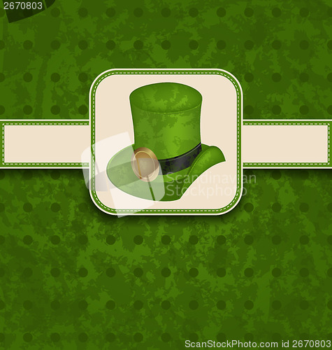 Image of Holiday background with hat and ribbon for St. Patrick's Day