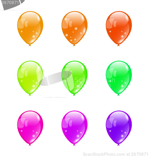 Image of Set colorful balloons isolated on white background (2)