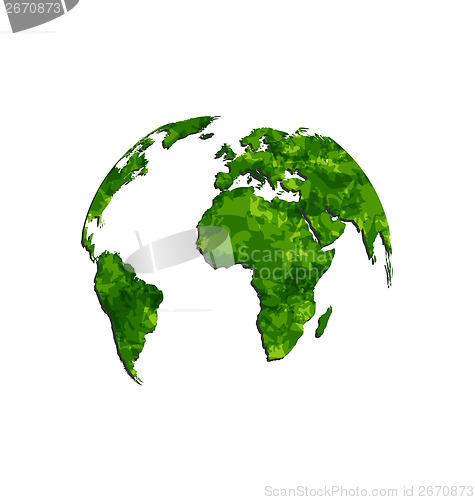 Image of Save the green Earth, environmental symbol
