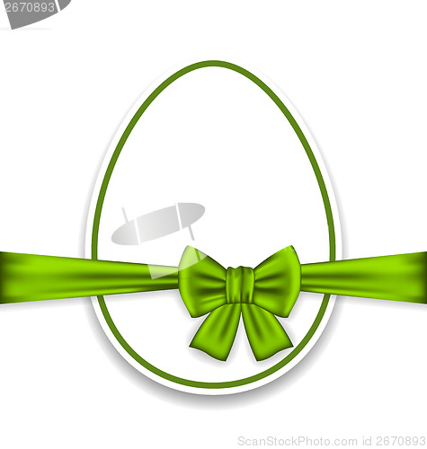 Image of  Easter celebration egg wrapping green bow