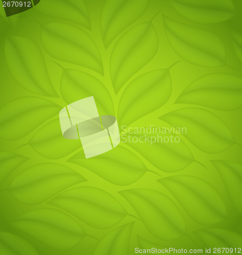 Image of Green leaves texture, eco friendly background