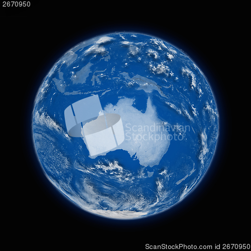 Image of Australia on planet Earth