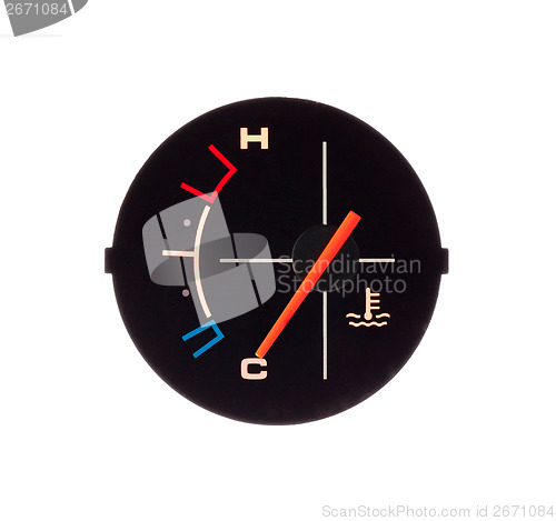 Image of Temperature guage of a motorbike