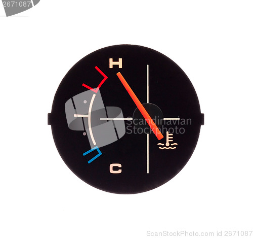 Image of Temperature guage of a motorbike