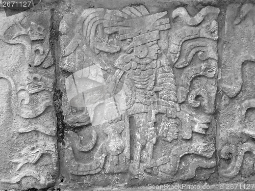 Image of stone relief detail in Chichen Itza