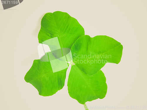 Image of Retro look Four leaf shamrock