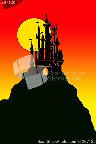 Image of Castle sunset