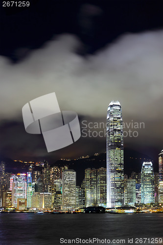 Image of Hong Kong city at night