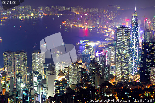 Image of Hong Kong skyline at night