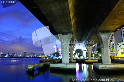 Image of Under the viaduct in city