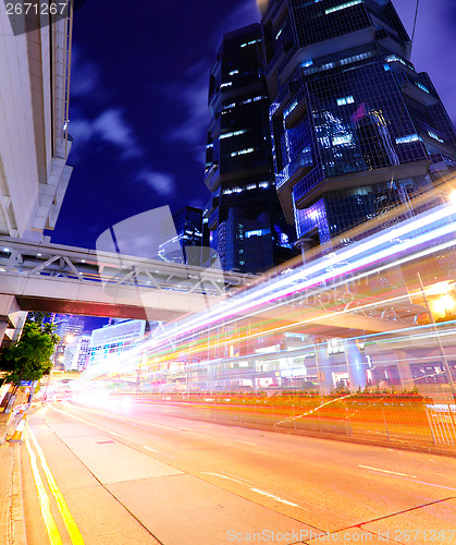 Image of Busy traffic in modern city